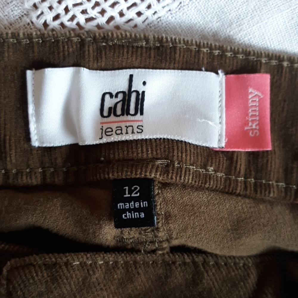 Sz12 this season Cabi khaki skinny cords